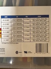 3M 7000031588 Heat Shrink Tubing FP-301 Color Assortment Kit, 1 Kit