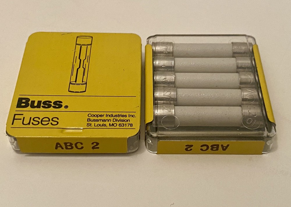 5PCS Cooper Bussmann ABC-2 2A 600V Ceramic Fuse ABC2