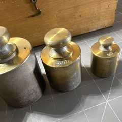 Balance Weight Set Grams (1-50g) (2 x 100g, 200g, 500g, 1kg, & 2kg) Brass 14pc.