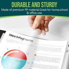Sheet Protectors 8.5 x11 Inch Clear Page Protectors for 3 Ring Binder 100 Pack