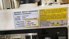 Stable Micro Systems Texture Analyzer TA-XT Plus, 100v-240v, 120va, Serial 40725