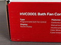 Honeywell HVC0001 Digital Tradeline Bath Fan Control 120 VAC 60 Hz 122 deg F New