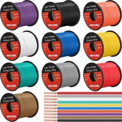 Gisafai 10 Pcs 16 Gauge Wire 100 Ft Per Roll 1000 Ft Total Automotive Primary