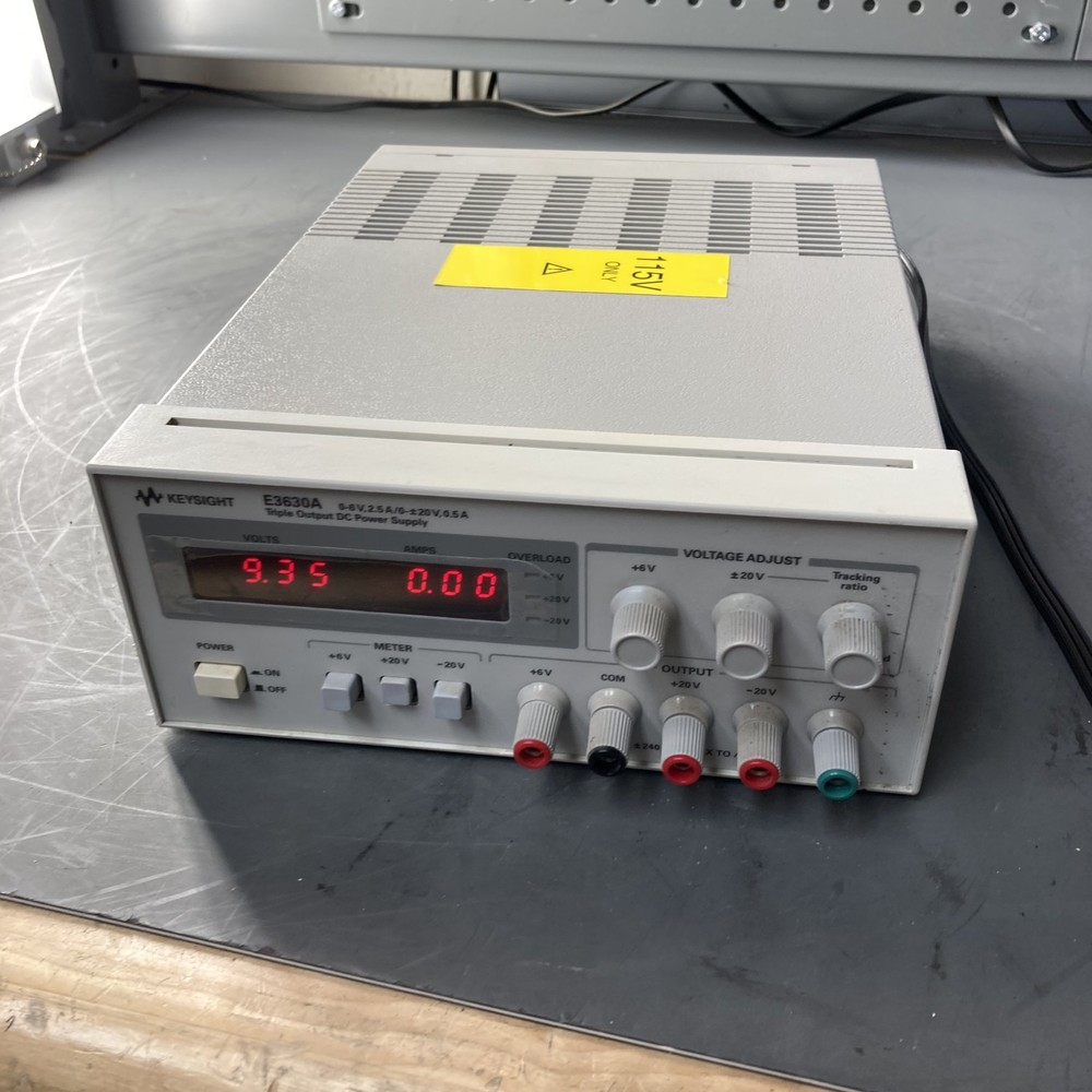 Agilent/Keysight E3630A 0-6V 2.5A/0-±20V 0.5A TRIPLE OUTPUT DC POWER SUPPLY
