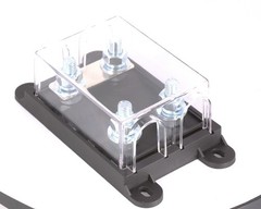 MEGA Style Double Fuse Block Holder w/ Cover 100A-300A 12/24V, Includes Fuses
