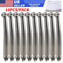 10 Pcs NSK Style Dental High Speed Handpiece Push Button Type 4Hole