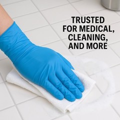 Kirkland Signature Nitrile Exam Powder-Free Exam Gloves – Medium – 200 Count