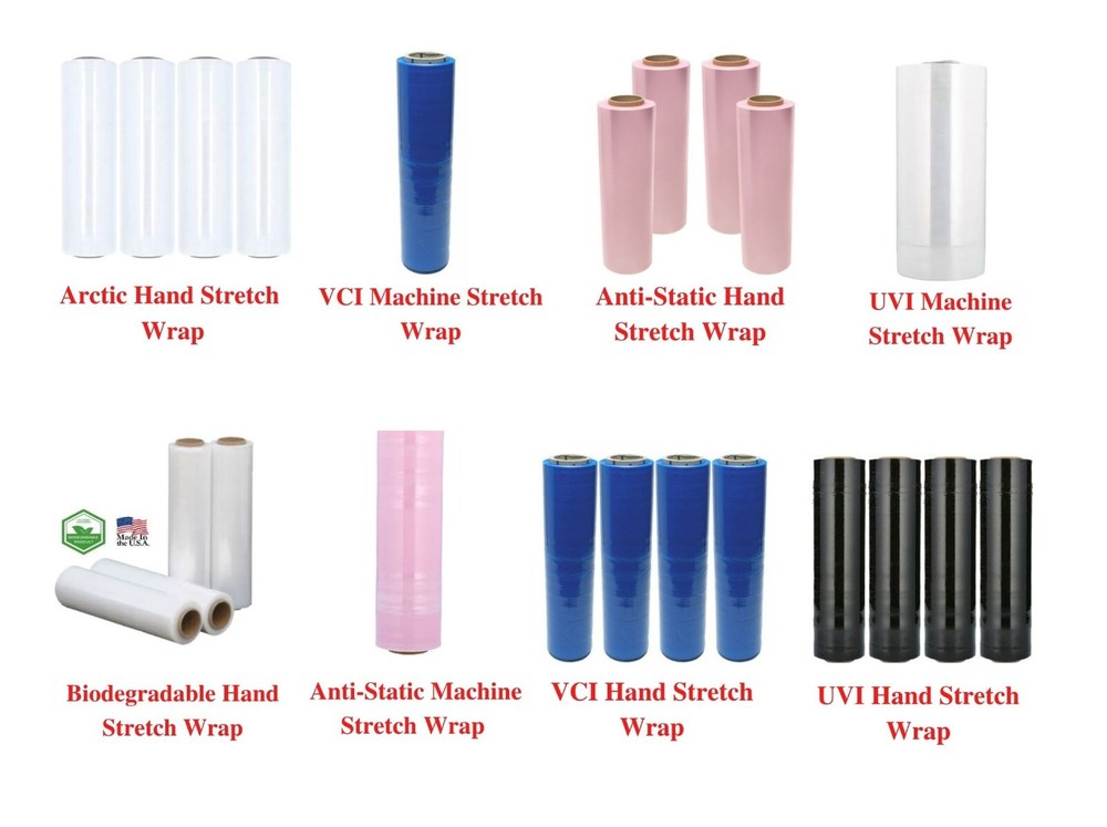 Specialty Stretch Wrap Hand/Machine Shrink Film Choose: Type, Size, Gauge & Qty