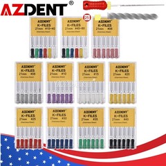 AZDENT Dental Endo Root Canal File K-FILES Stainless Steel Hand Use 21/25 mm