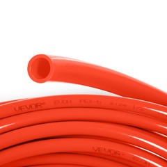 VEVOR 1/2″ x 1000ft Pex Tubing Pex Pipe Oxygen Barrier Red Radiant Floor Heating
