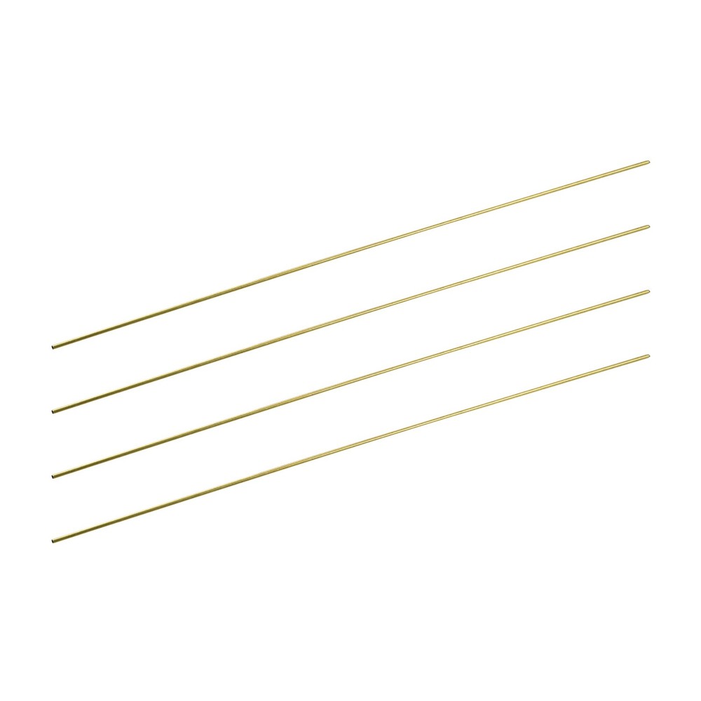 Pack of 6 Brass Tube 1mm-2mm OD x 0.2mm Wall Thickness 300mm Length Metal Tubing