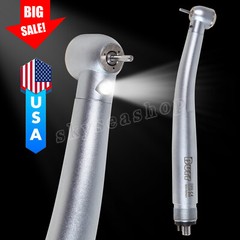 Dental LED Fiber Optic High Speed Handpiece E-generator 4 Hole 3-Spray UDM4 USA
