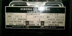 general electric POWER relay 12 ICW 51A21A H IG 480 VOLTS 5 AMPS 3 PH NEW 1984
