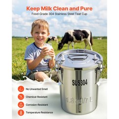 Uimoso Portable Goat Milking Machine with 1.8 Gal / 7 L Bucket for Livestock