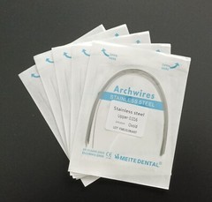 10Packs Dental Orthodontic Stainless Steel Arch Wires Round Wires Ovoid Form