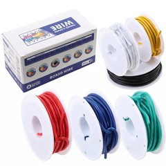 18 AWG Silicone Hook Up Wire Kit, 6 Colors 5M Each, 30M Total, Stranded Tinne…