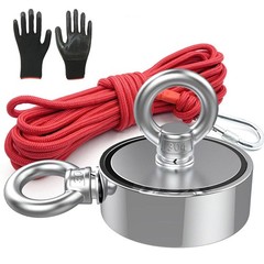 2000 Lbs Fishing Magnet Kit Pull Force Strong Neodymium Manget / Carabiner Rope