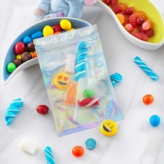 200 Quantity STASHIELD Holographic Smell Proof Mylar Bags Resealable Packaging