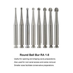 Wave Dental Carbide Burs Long Surgical Round Latch Bur RA 2 4 8 LAOS RA SURG 4