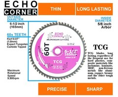 6-1/2 Inch Aluminum Cutting Circular Saw Blade, for Non-Ferrous Met… Fast Ship