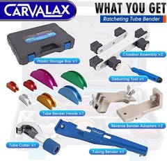 Professional-grade Tube Bender Kit with Cutter & Deburring Tool, Portable Design