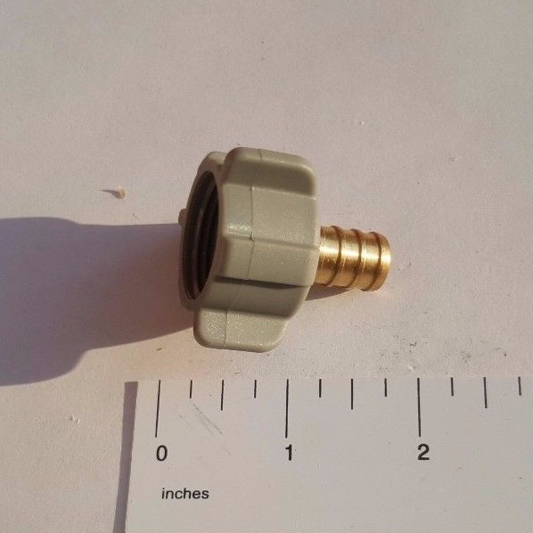 10 PIECE 1/2″ PEX X 7/8″ BC (BALLCOCK) NUT SWIVEL ADAPTER, LEAD FREE BRASS CRIMP