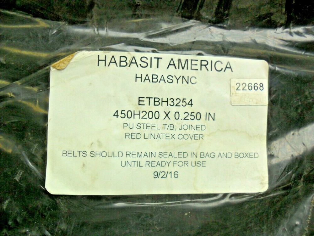 HABASIT Conveyor Belting ETBH3254 – 450H200 X 0.250 IN NEW
