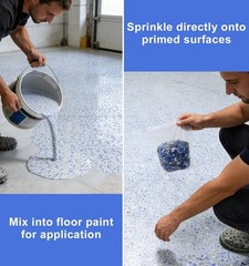 Epoxy Floor Flakes, 454g/1Lb Chips Flakes 16 Ounce (Pack of 1), Blue