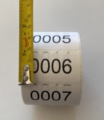 3000 Labels Consecutive Number Inventory Stickers Labels 2″ x 1″ Customize
