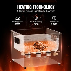 15L Sonic Cleaning Device, 360W Digital Sonic Washing Equipment w/ Mild Setting
