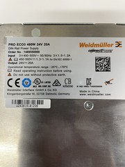 Weidmüller PRO ECO3 480W 24V 20A DIN-Rail Power Supply 1469550000 – New in Box