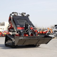 13.5HP Hydraulic Mini Skid Steer Loader Stand-on Track Gas Guided Drive Garden