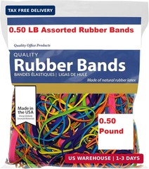 Rubber Bands Assorted Sizes 0.5 lb Bag – Strong Elastic Bands for Home, Office,
