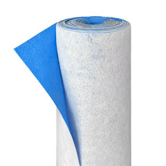 90 Ft. X3. 33 Ft. White Self-Adhesive Felt with Breathable Film Temporary Protec