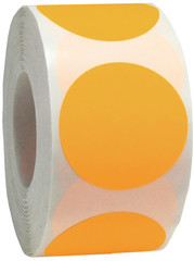 Circle Color Dot Stickers | 1.25″ Inches Round – 500 Pack | Pick One Color