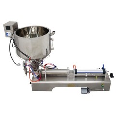 100-1000ml Pneumatic Paste Liquid Heating Filling Machine 1 Nozzle Piston Filler