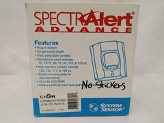 System Sensor CHSW Chime/Strobe STD CD White – NO STICKERS/HARDWARE