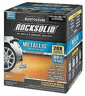 TWO Rust-Oleum RockSolid Metallic Floor Coating Amaretto High Gloss