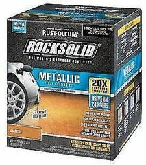 TWO Rust-Oleum RockSolid Metallic Floor Coating Amaretto High Gloss