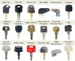 100 Heavy Construction Equipment Ignition Keys Set CAT Case Deere Kubota JCB
