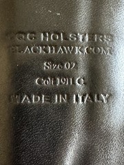 Law Dog Leather Left Hand OWB Holster Colt 1911 Commander Size 02 Black