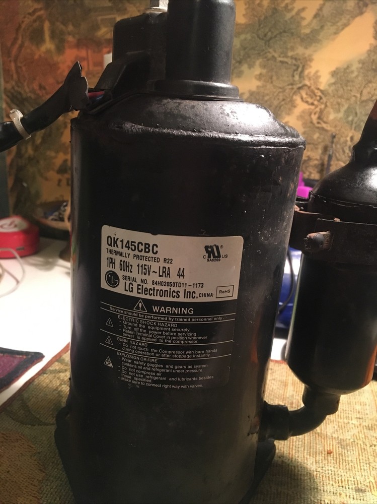 LG QK145CBC R22 1PH 60Hz 115V -LRA 44 Compressor For Heat Controller AC Unit