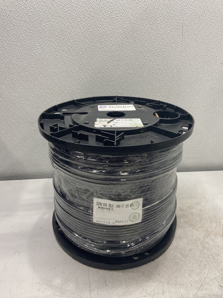 Belden OSP6U 4-Pair U/UTP-Unshielded Cable Reel – Black 1000 Fft