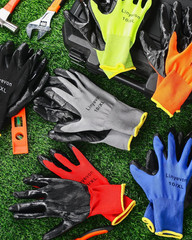 PU Coated Gloves Bulk, Reusable Rubber Safety Gloves for Men Women Work Warehous