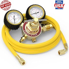Nitrogen Regulator W/ Hose Output Pressure Inlet Connection Copper ‎Hand Powered