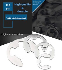 120 E Clips C CIRCLIPS Stainless Steel Kit Retaining Ring Assorted 1.5mm to 10mm
