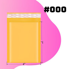 1Pc 4×7″ Self Seal Kraft Bubble Mailers Padded Envelopes Yellow Shipping Bags