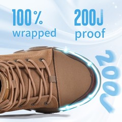 Steel Toe Boots for Men Women Indestructible Work Boot Safety Construction Shoes