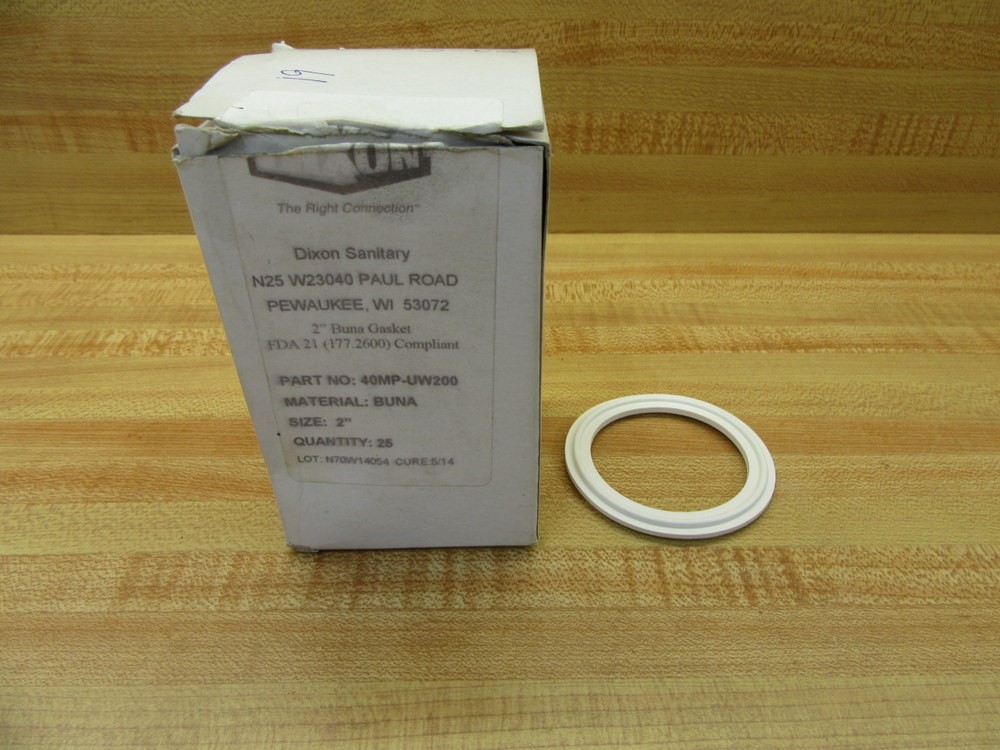 Dixon Sanitary 40MP-UW200 2″ Buna Gasket 40MPUW200 (Pack of 2)