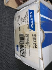 100 each sanding belts new NORTON USA 180 grit scallop edge 24″ x 5/8″ P180